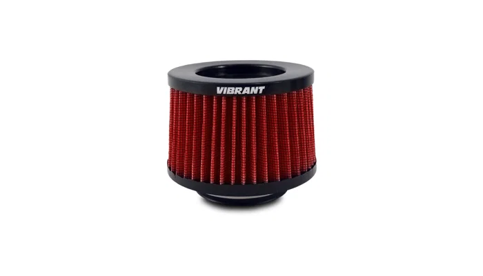 10931 – VIBRANT Air Filter, Round Tapered Cottom Gauze 5 Inch Outside Diameter x 3-5/8 Inch Height Single Centered Fl...